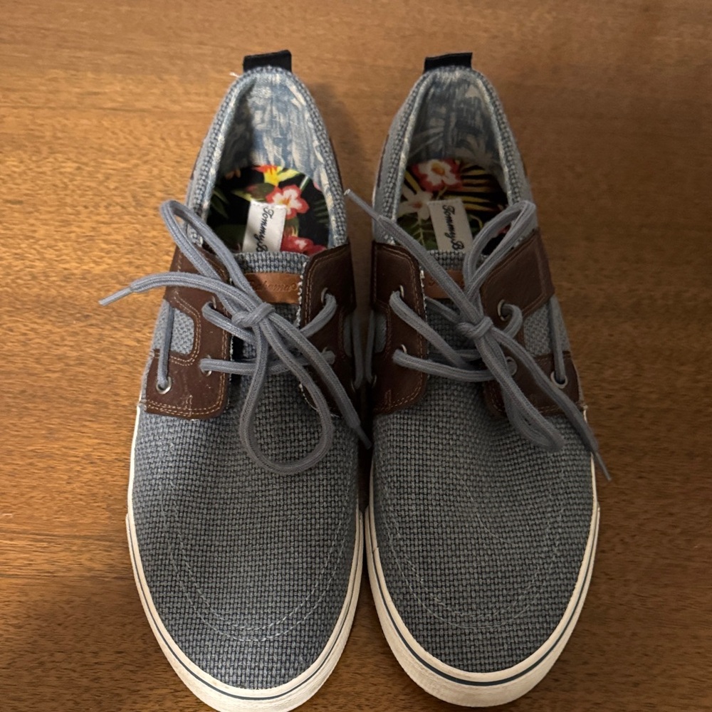 Tommy Bahama Gray and Brown Boat Shoes